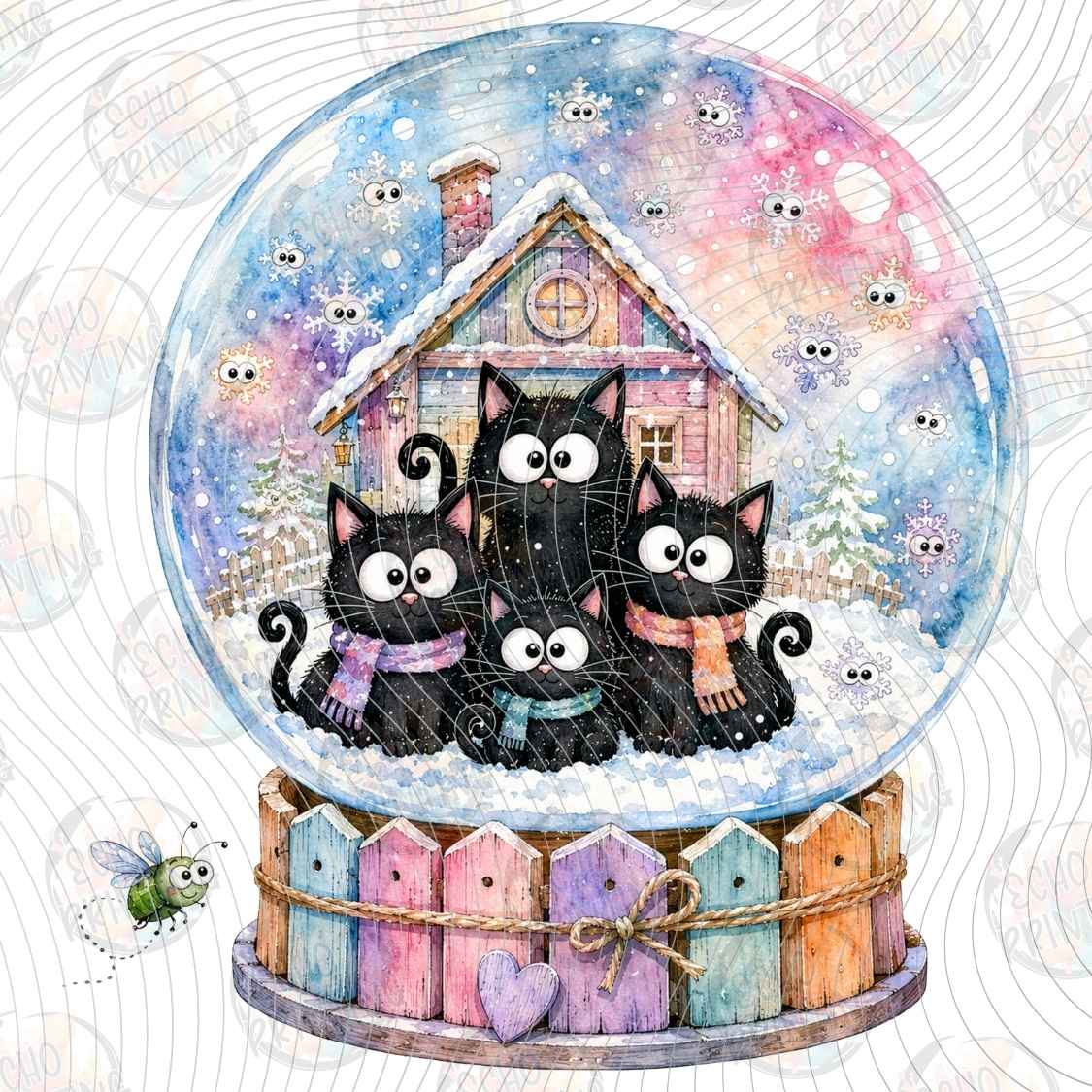 WNXM 3610 - CHRISTMAS SNOW GLOBE CATS