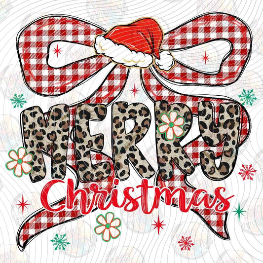WNXM 3621 - RED PLAID CHRISTMAS BOW