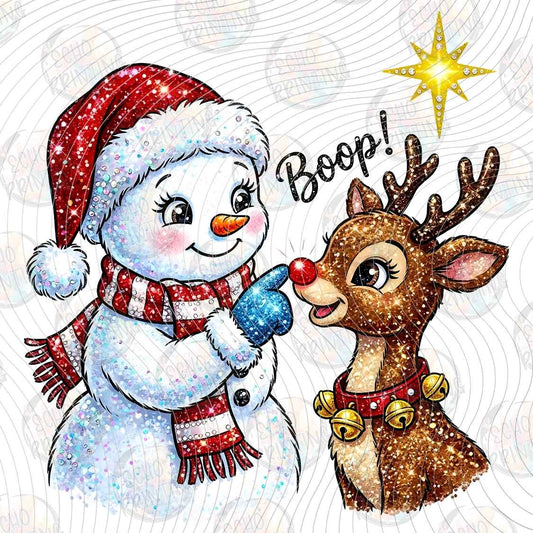 WNXM 3646 - SNOWMAN AND REINDEER FRIENDS