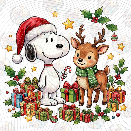 WNXM 3668 - CHRISTMAS PUP AND FAWN
