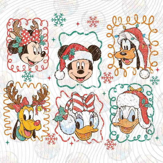 WNXM 3742 - CHRISTMAS CHARACTER STICKERS
