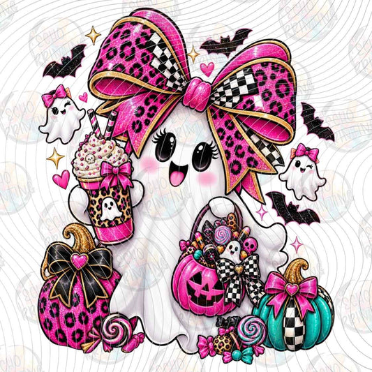 WNXM 3777 - PINK CHRISTMAS GHOST BOW