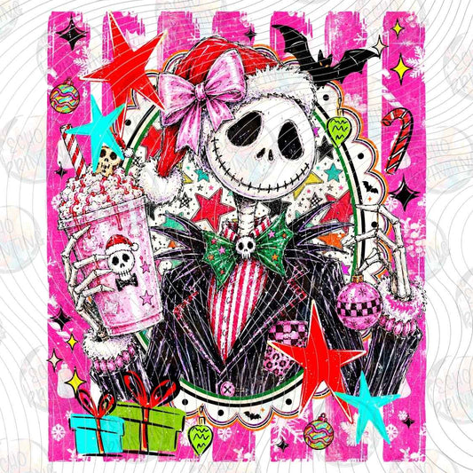 WNXM 3782 - PINK GOTHIC HOLIDAY SKULL