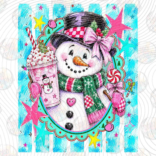 WNXM 3783 - PASTEL SNOWMAN CHRISTMAS