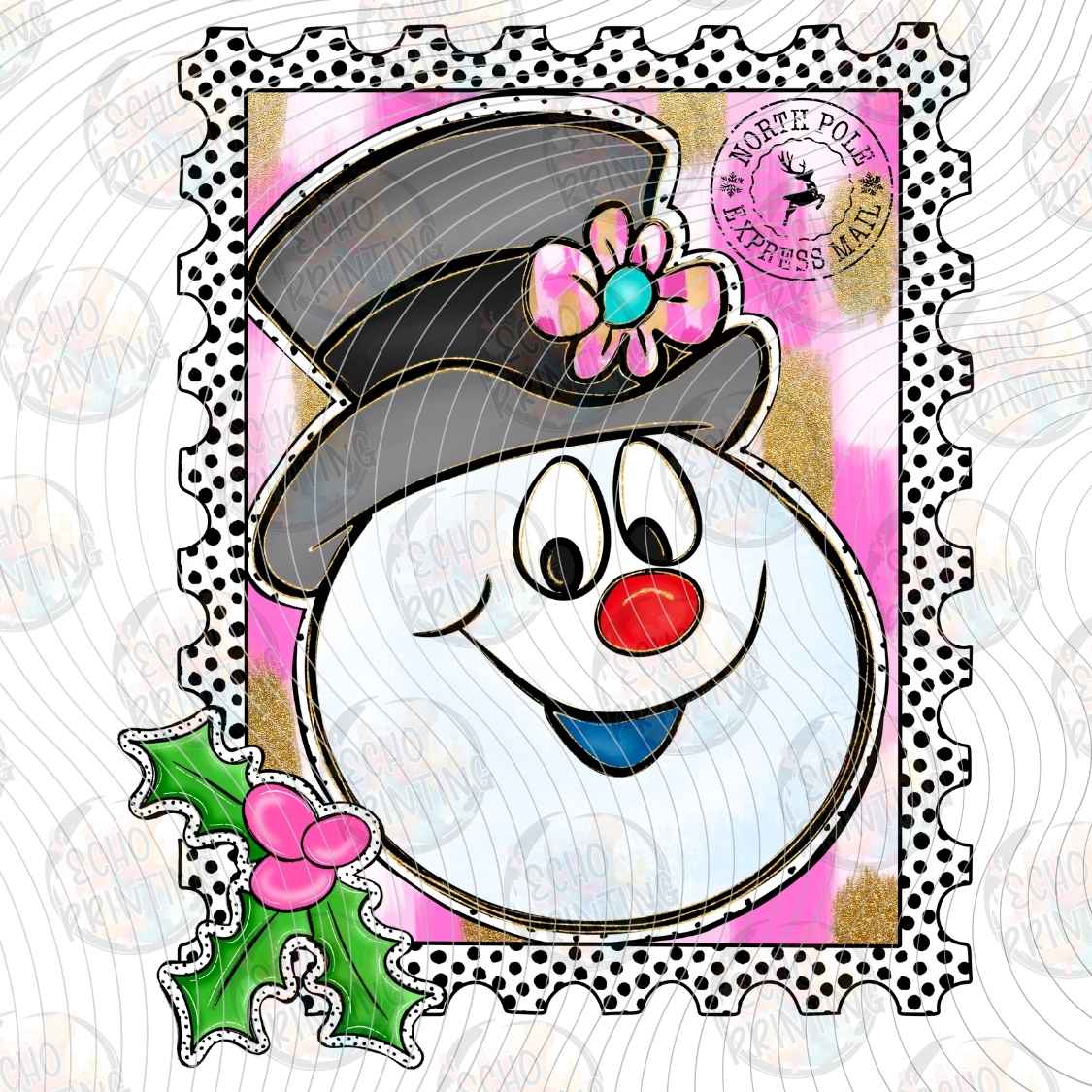 WNXM 3831 - VINTAGE SNOWMAN PORTRAIT