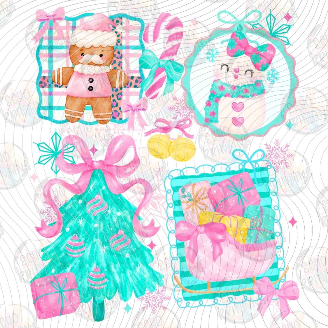 WNXM 3867 - PASTEL CHRISTMAS FRIENDS
