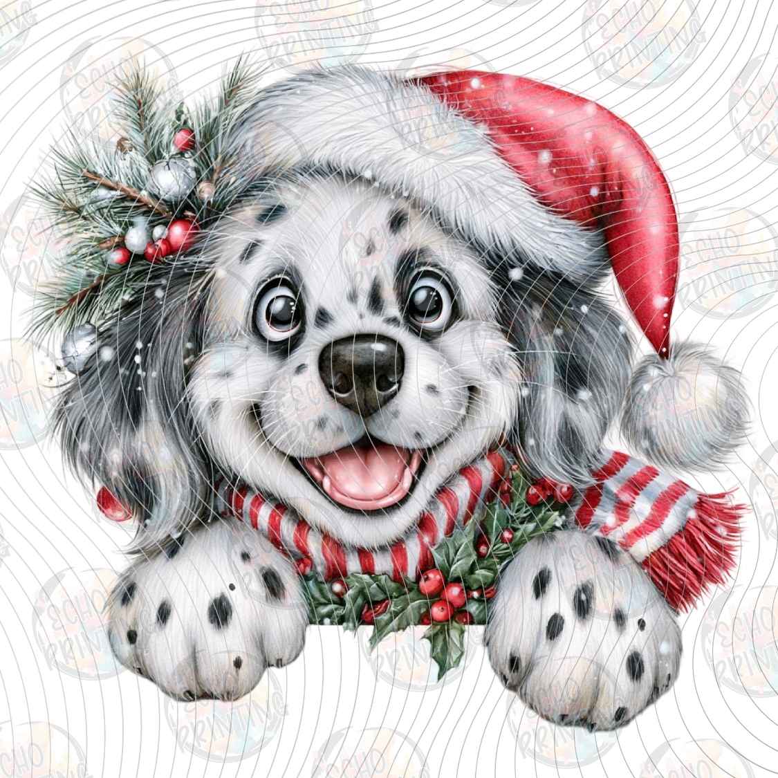 WNXM 3914 - HOLIDAY SHEEPDOG PORTRAIT