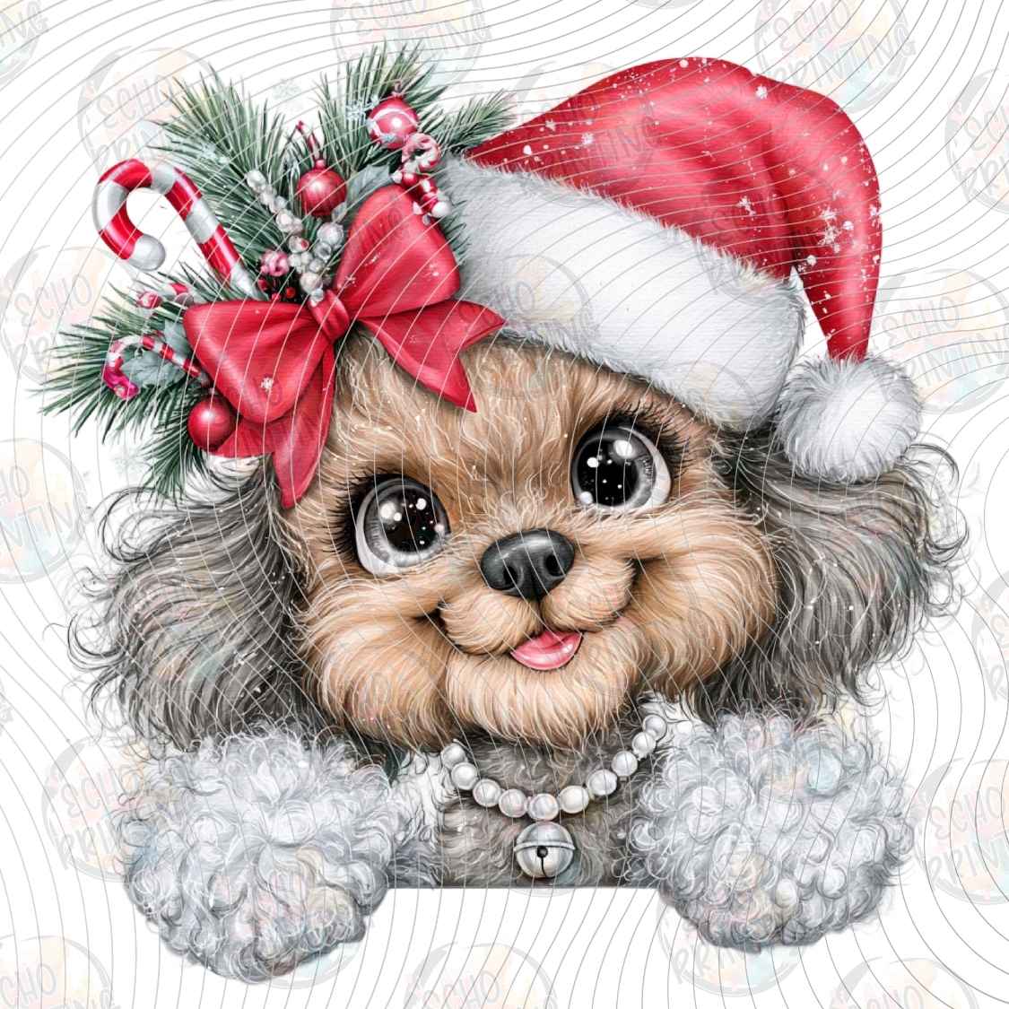 WNXM 3925 - CHRISTMAS YORKIE PORTRAIT