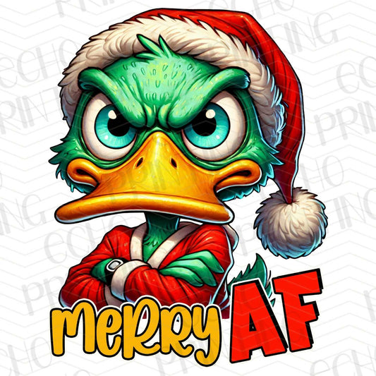 WNXM 4 – GRUMPY DUCK IN SANTA HAT WITH FUNNY TEXT