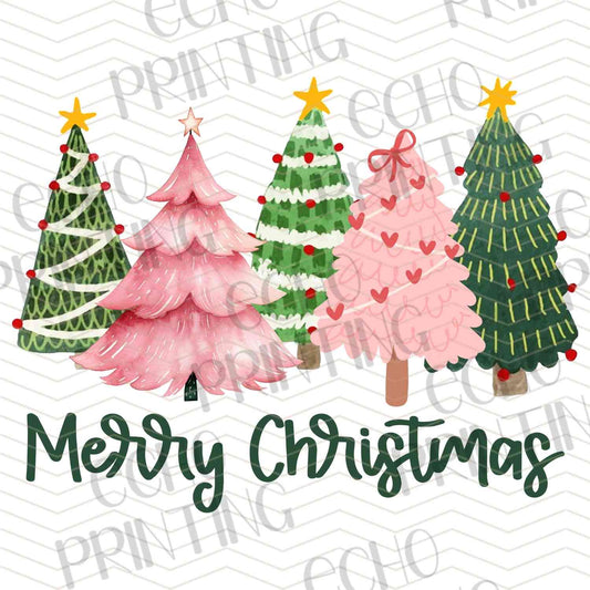 WNXM 402 - PINK AND GREEN CHRISTMAS TREES