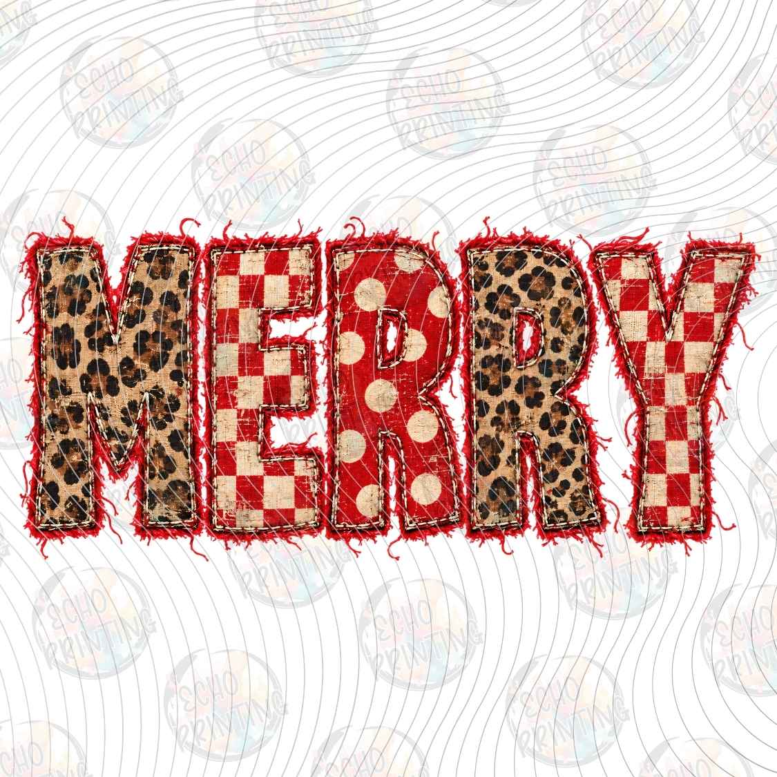 WNXM 4038 - MERRY PLAID LETTERING