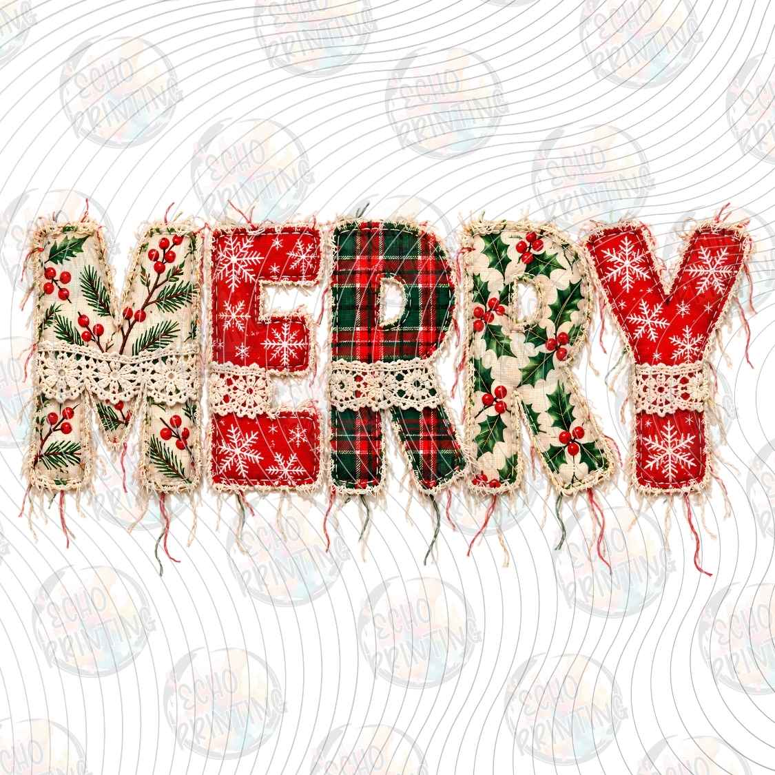 WNXM 4041 - MERRY FESTIVE LETTERING