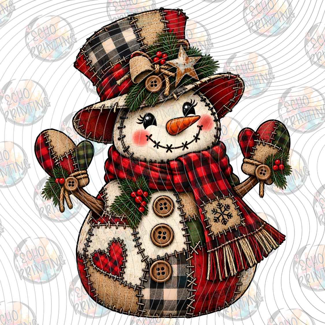WNXM 4072 - PLAID SNOWMAN FRIEND