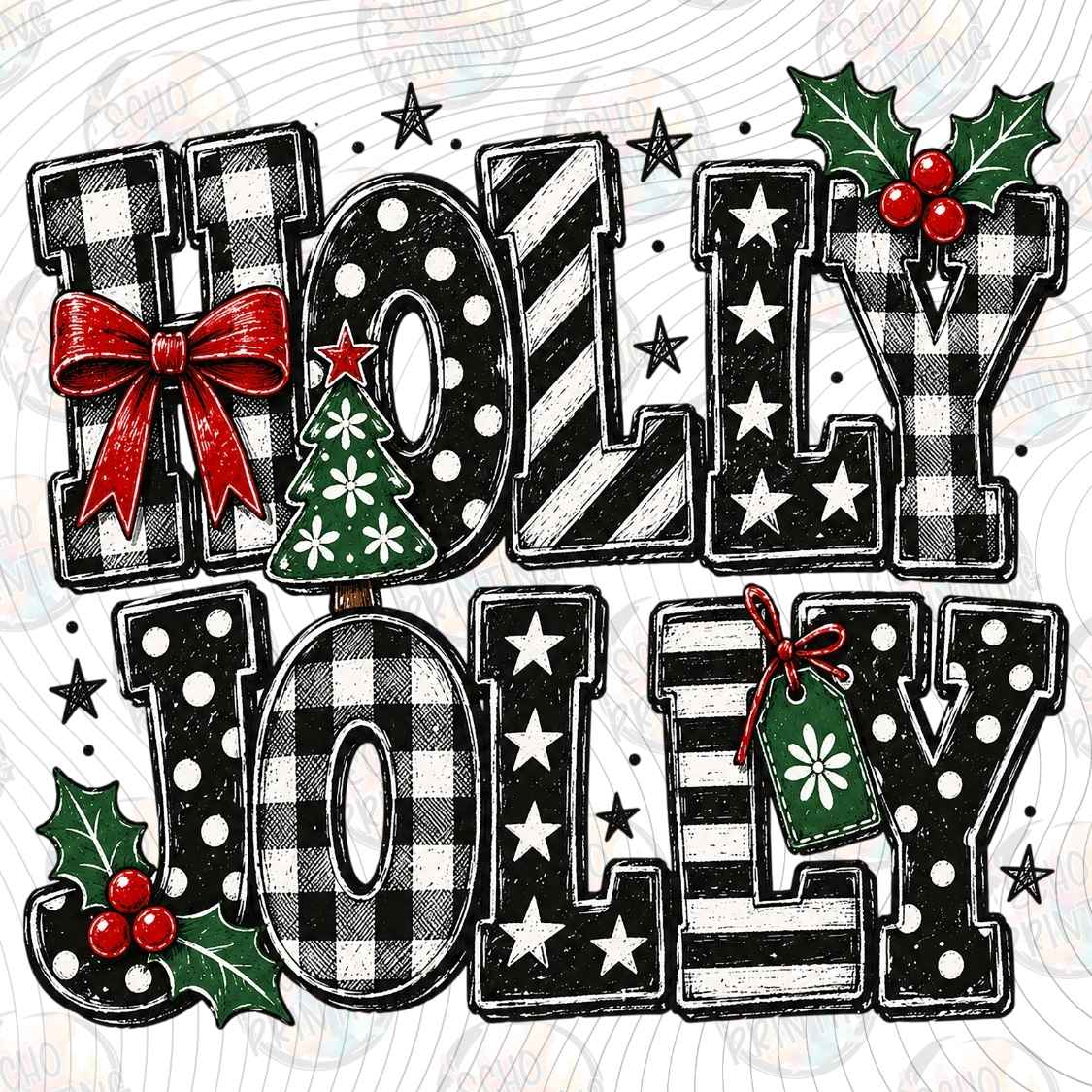 WNXM 4113 - HOLLY JOLLY LETTERING