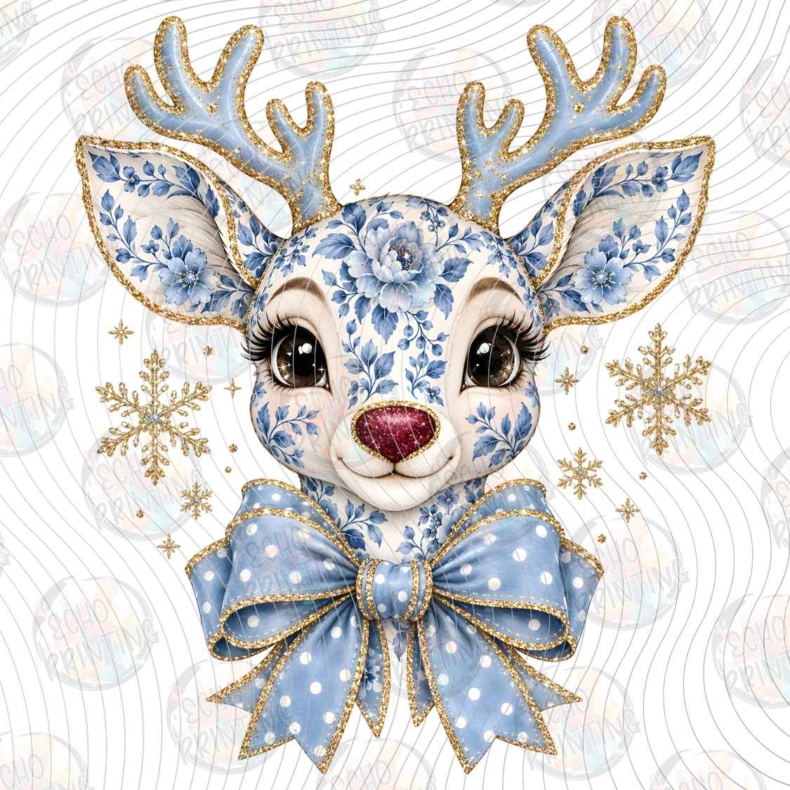 WNXM 4229 - BLUE BOW REINDEER