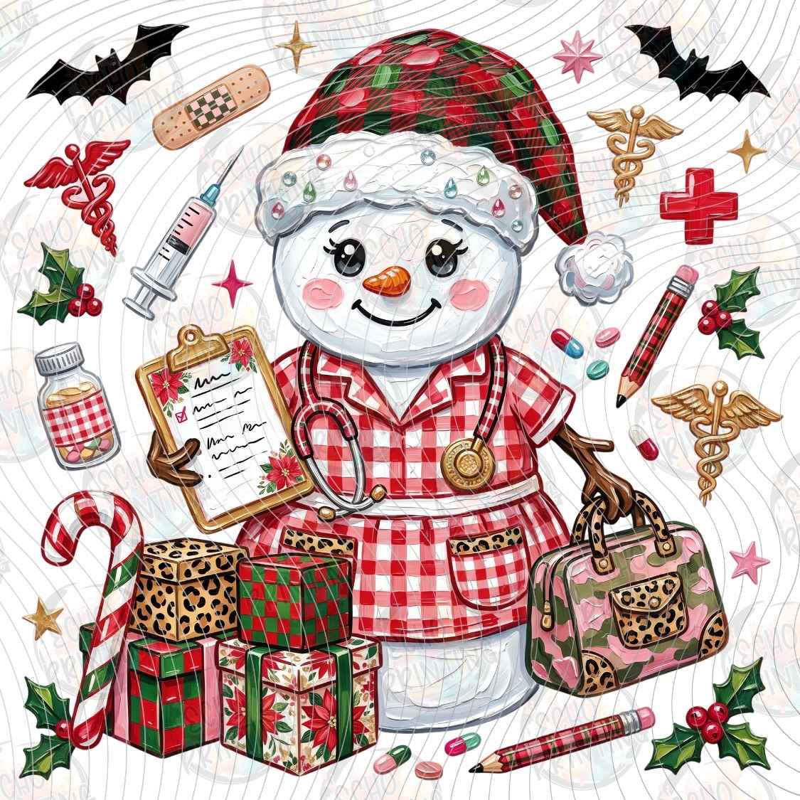 WNXM 4280 - PLAID SNOWMAN FRIEND