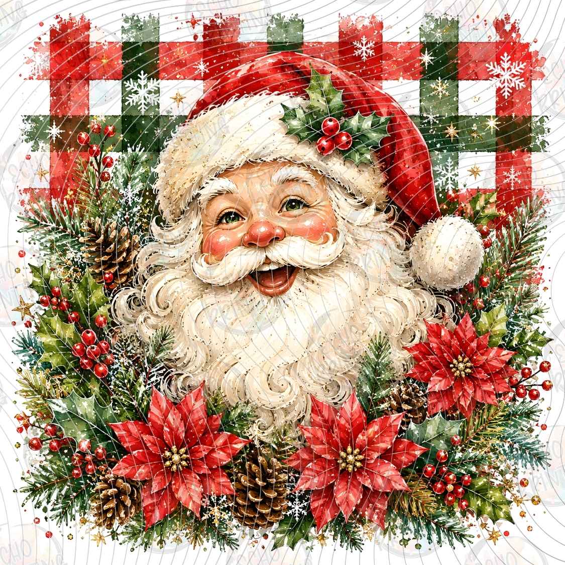 WNXM 4299 - VINTAGE SANTA WREATH
