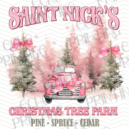 WNXM 432 - CHRISTMAS TREE FARM PINK TRUCK