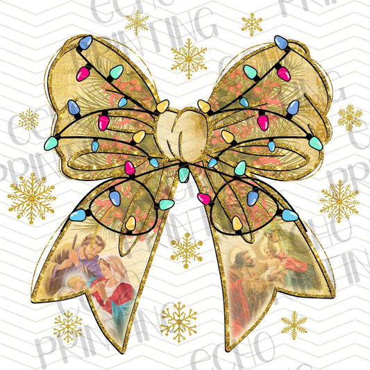 WNXM 446 - GOLD BOW WITH LIGHTS