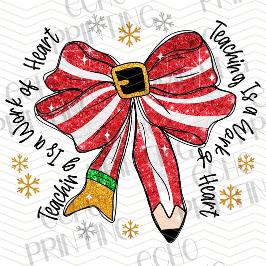 WNXM 448 - MERRY AND BRIGHT CANDY CANE BOW