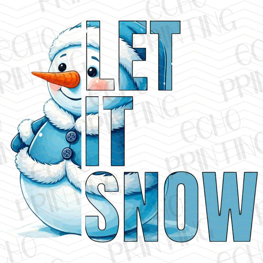 WNXM 46 – LET IT SNOW SNOWMAN WITH BLUE LETTERING