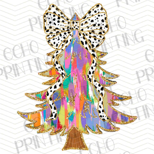 WNXM 460 - RAINBOW CHRISTMAS TREE BOW