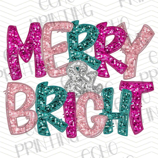WNXM 471 - MERRY AND BRIGHT RETRO LETTERS