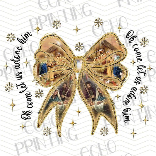 WNXM 490 - GOLD BUTTERFLY HOLIDAY BOW