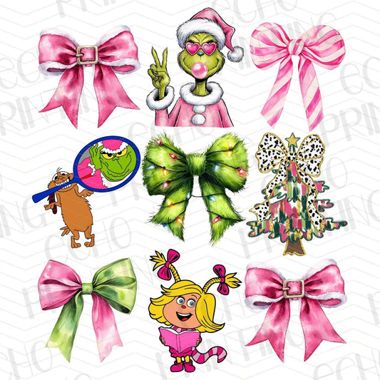 WNXM 5 – WHOVILLE CHARACTERS WITH PINK HOLIDAY BOWS