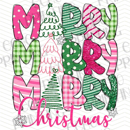WNXM 538 – MERRY MERRY MERRY CHRISTMAS PINK GREEN