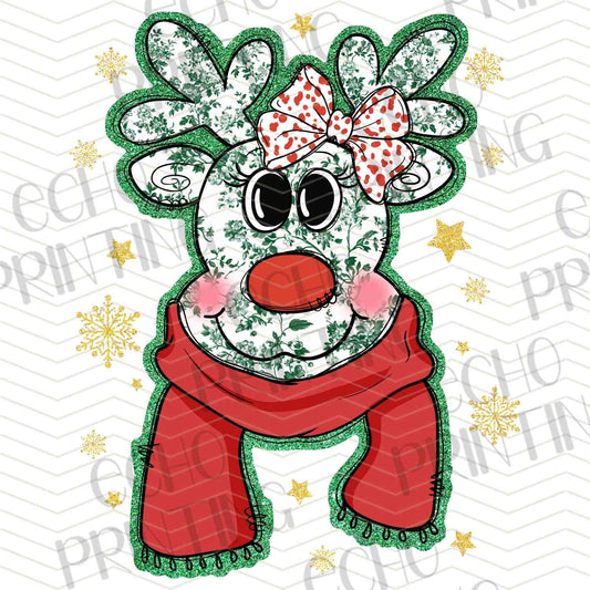 WNXM 543 – RED NOSED REINDEER BOW GIRLY CHRISTMAS