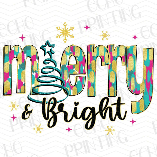 WNXM 56 – MERRY AND BRIGHT COLORFUL TREE LETTER