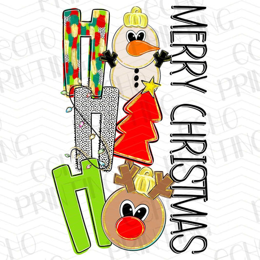 WNXM 57 – STACKED HOLIDAY LETTERS WITH FUNNY CHARACTERS