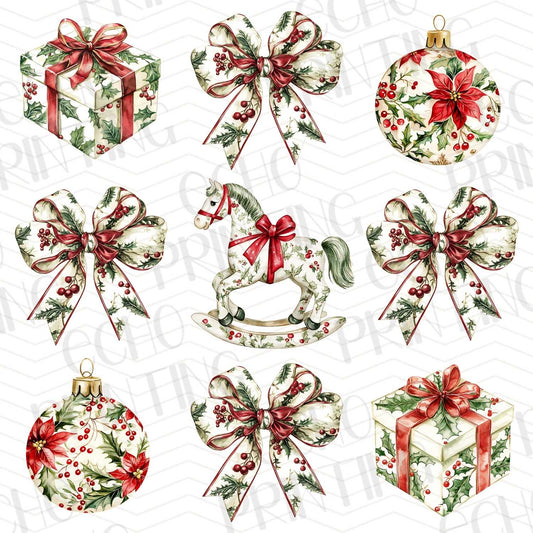 WNXM 6 – CHRISTMAS BOWS AND GIFT WRAP DECOR SET