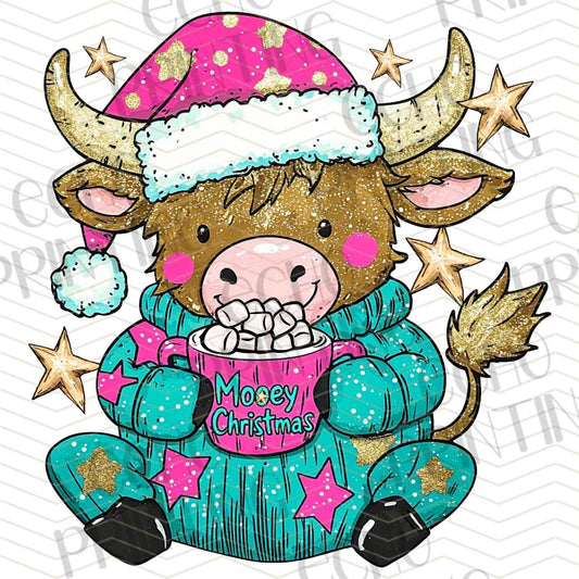 WNXM 674 – BLUE HIGHLAND COW CHRISTMAS