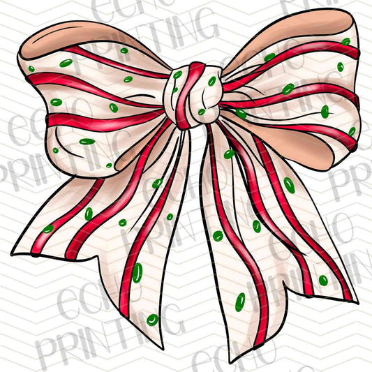 WNXM 805 – WHITE BOW WITH RED STRIPES
