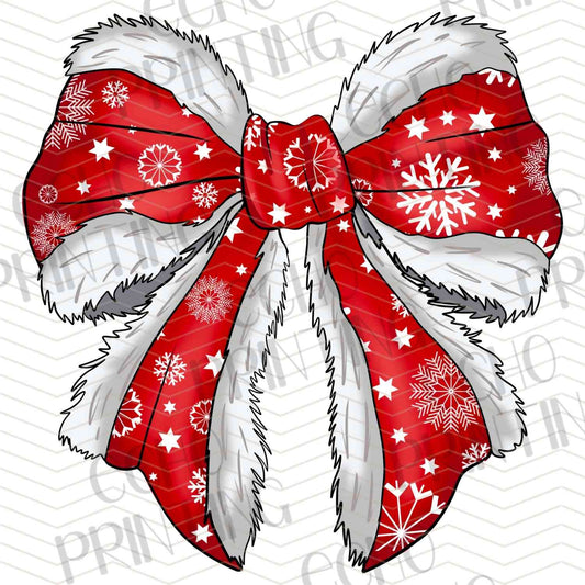 WNXM 806 – SILVER RED SEQUIN BOW