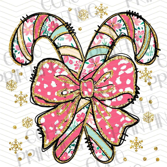 WNXM 855 – STRIPED CANDY CANE BOW