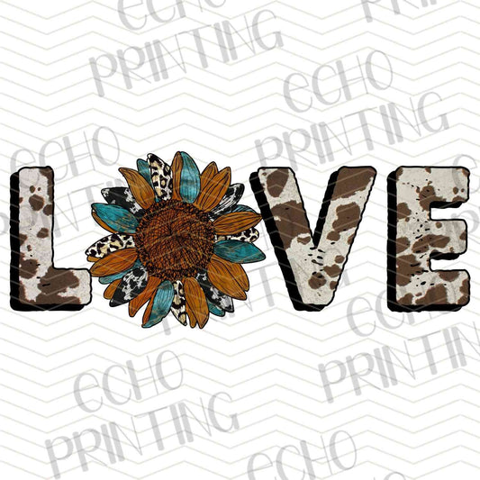 WSTNG 118 - LOVE SUNFLOWER TYPOGRAPHY