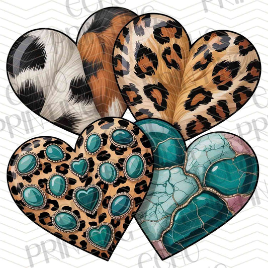 WSTNG 126 - LEOPARD TURQUOISE HEART