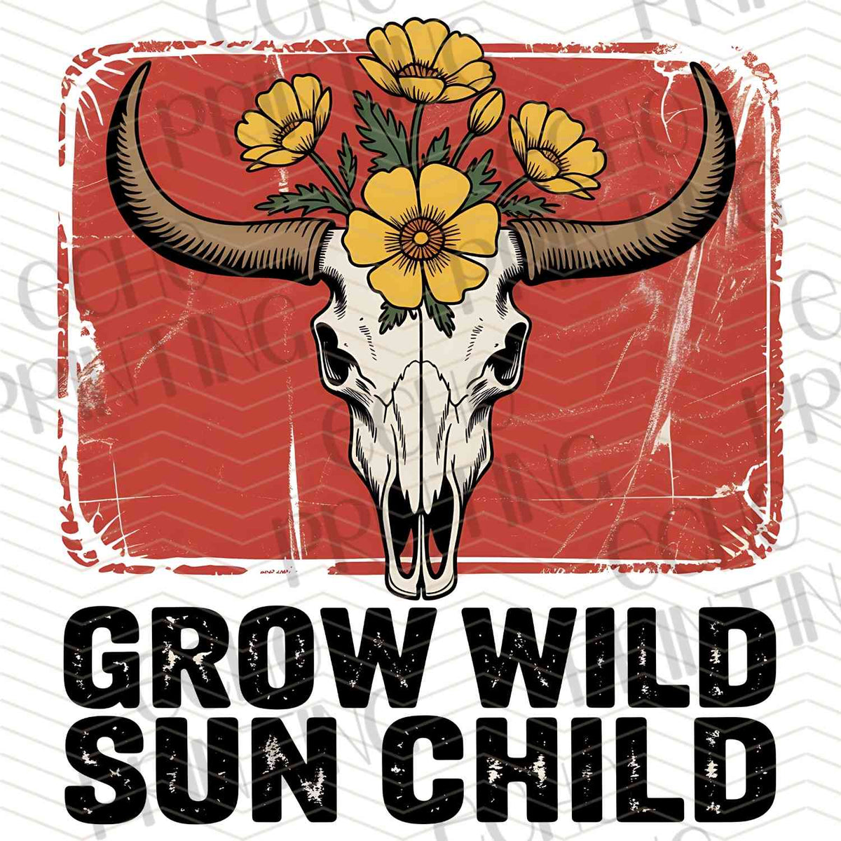 WSTNG 133 - RED LONGHORN SKULL