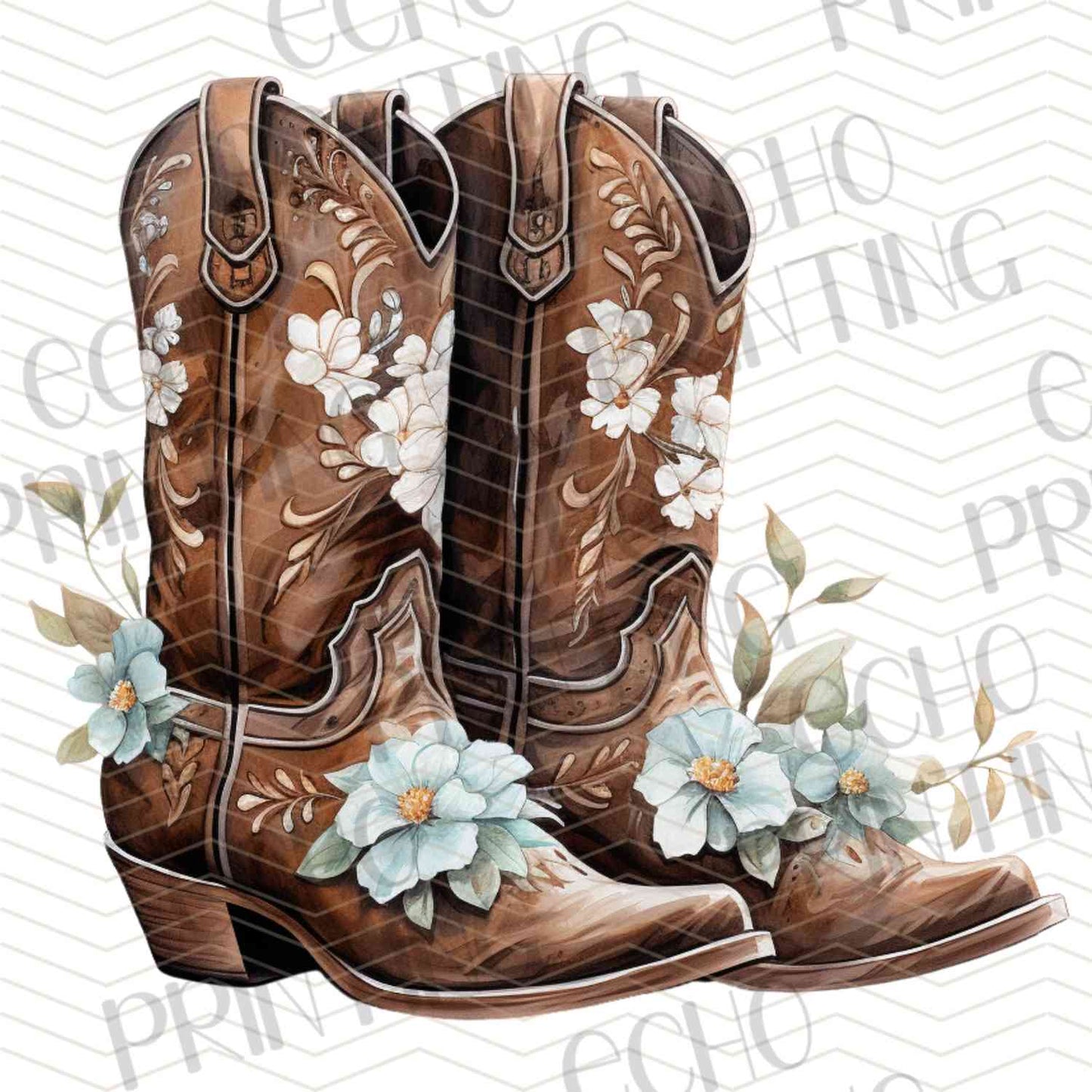 WSTNG 164 - FLORAL COWBOY BOOTS