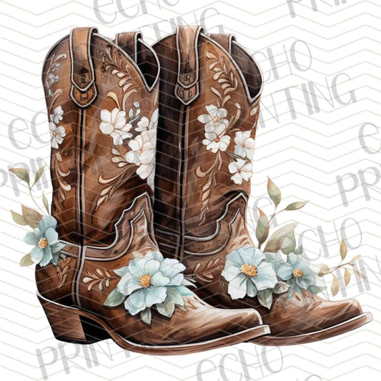 WSTNG 164 - FLORAL COWBOY BOOTS