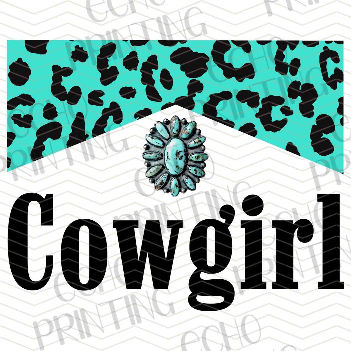 WSTNG 174 - LEOPARD COWGIRL TYPOGRAPHY