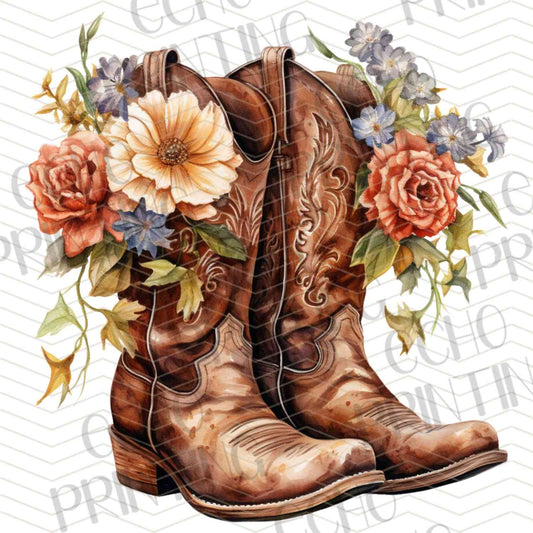 WSTNG 181 - FLORAL COWBOY BOOTS PASTEL
