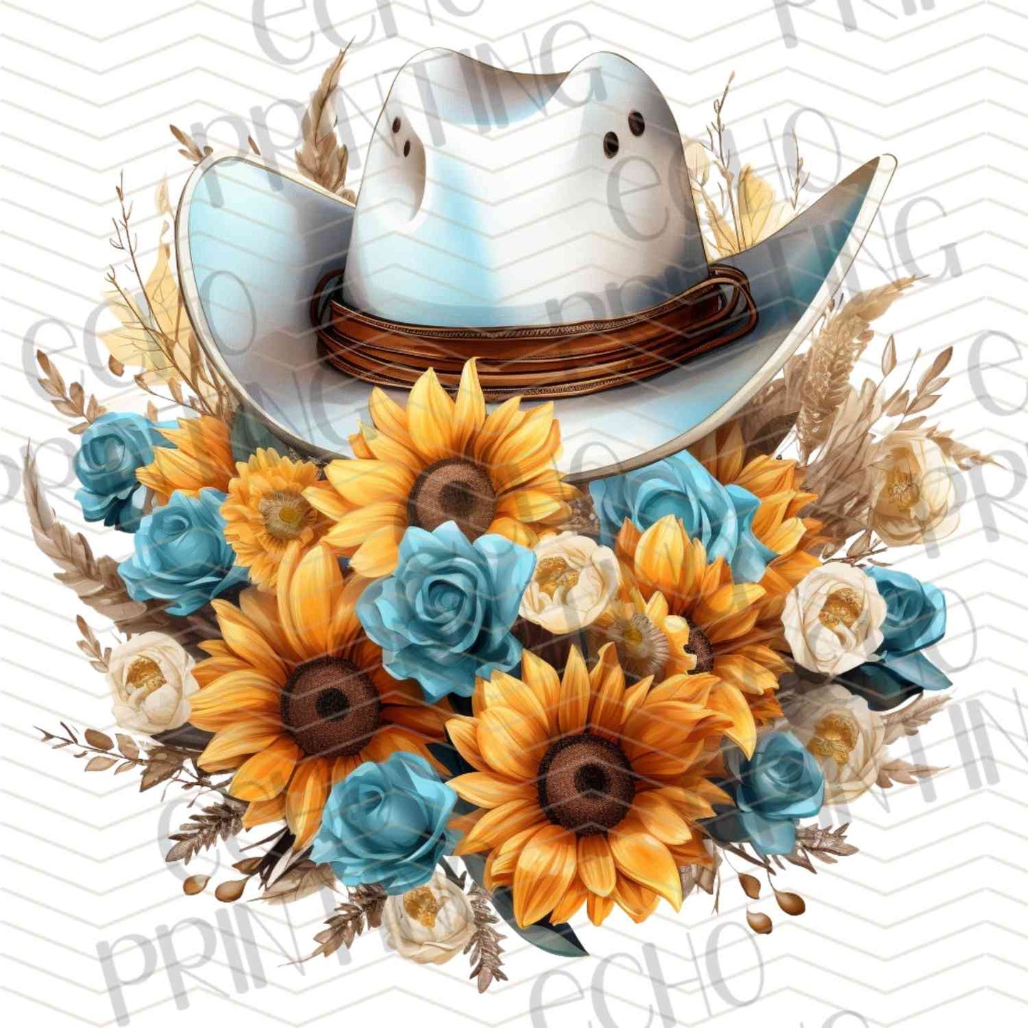 WSTNG 210 - FLORAL COWBOY HAT