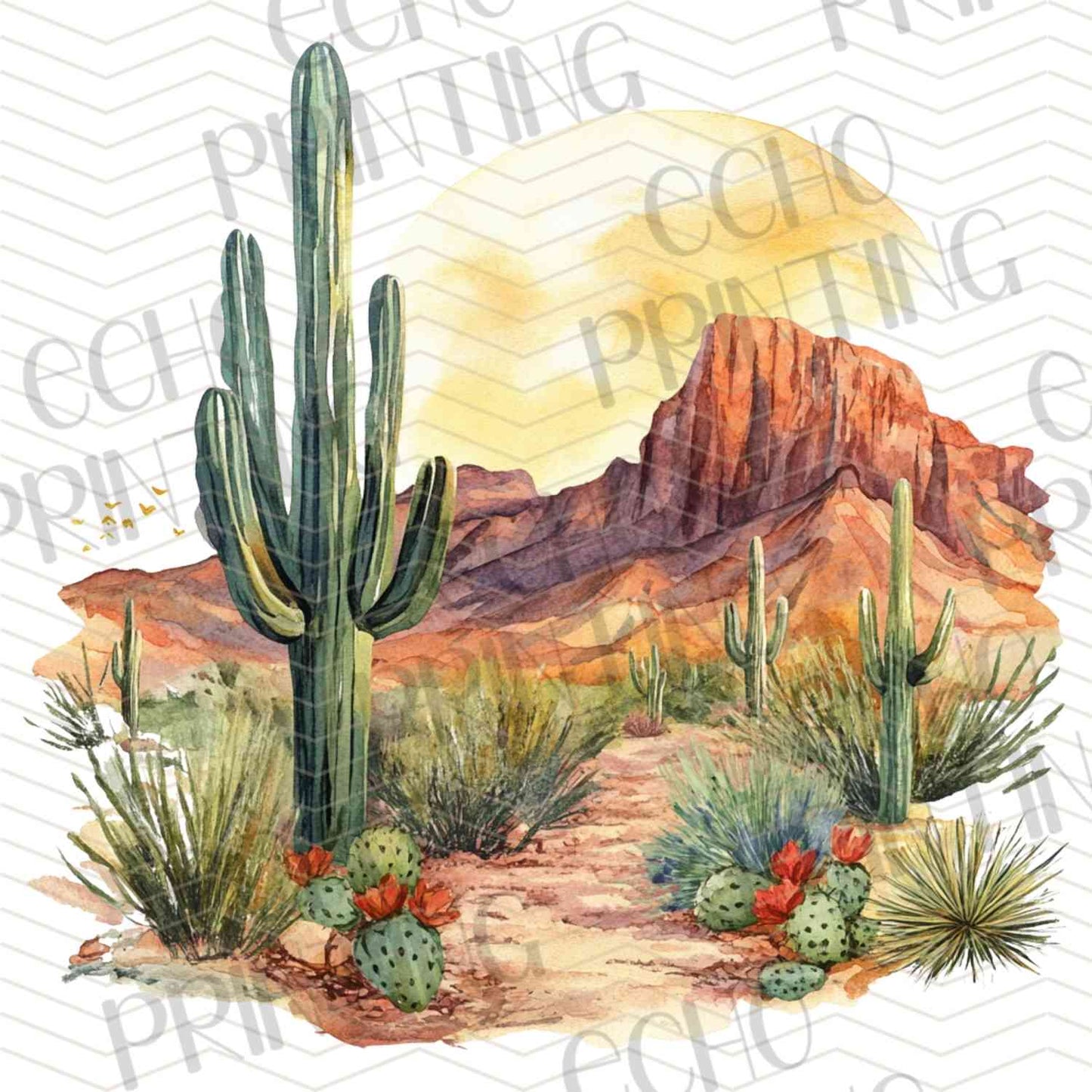 WSTNG 219 - DESERT CACTUS SUNSET