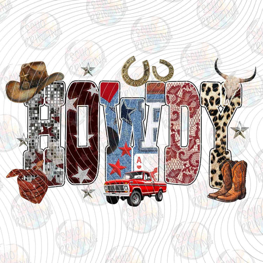 WSTNG 232 - HOWDY WESTERN THEMED LETTERS