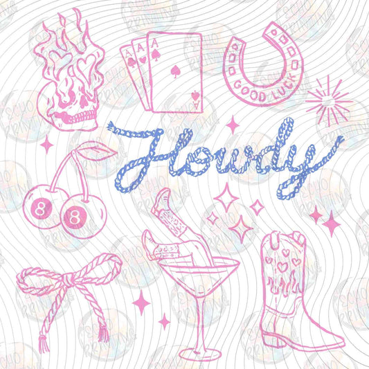 WSTNG 244 - HOWDY WESTERN ICONS PATTERN