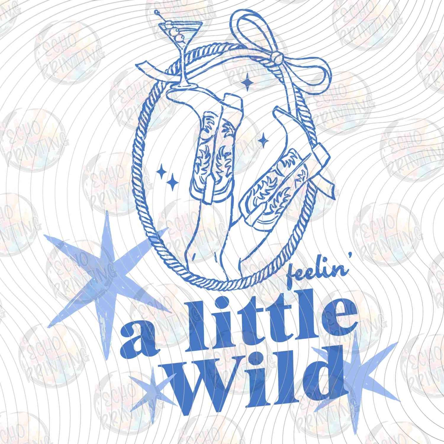 WSTNG 250 - FEELIN A LITTLE WILD BLUE COWGIRL CHARACTER